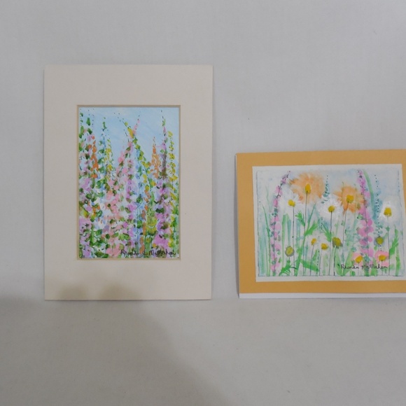 Floral Watercolor Painting and Card - Picture 2 of 6